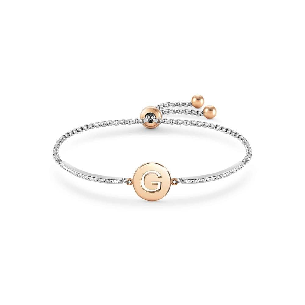 Nomination Milleluci Rose Gold and CZ Letter G Bracelet 028007/007