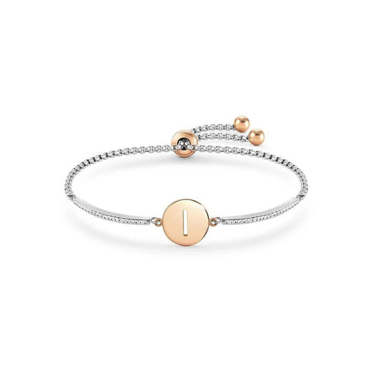 Nomination Milleluci Rose Gold and CZ Letter I Bracelet 028007/009 - Judith Hart Jewellers