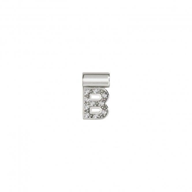 Nomination SeiMia Initial B Pendant Charm in Silver and CZ 147115/002 - Judith Hart Jewellers