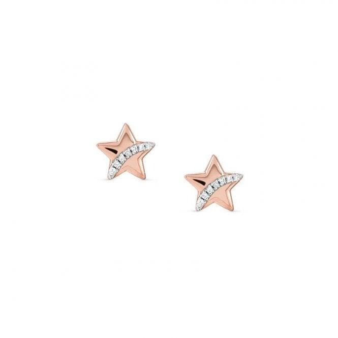 Nomination Sweetrock Romance Rose Gold Star Stud Earrings 148024/033 - Judith Hart Jewellers