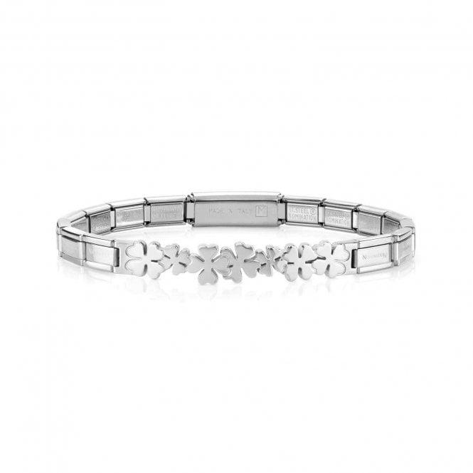 Nomination Trendsetter Silver Clovers Bracelet 021126/005 - Judith Hart Jewellers