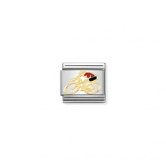Nomination Classic Gold Red Cyclist Charm 030259/14
