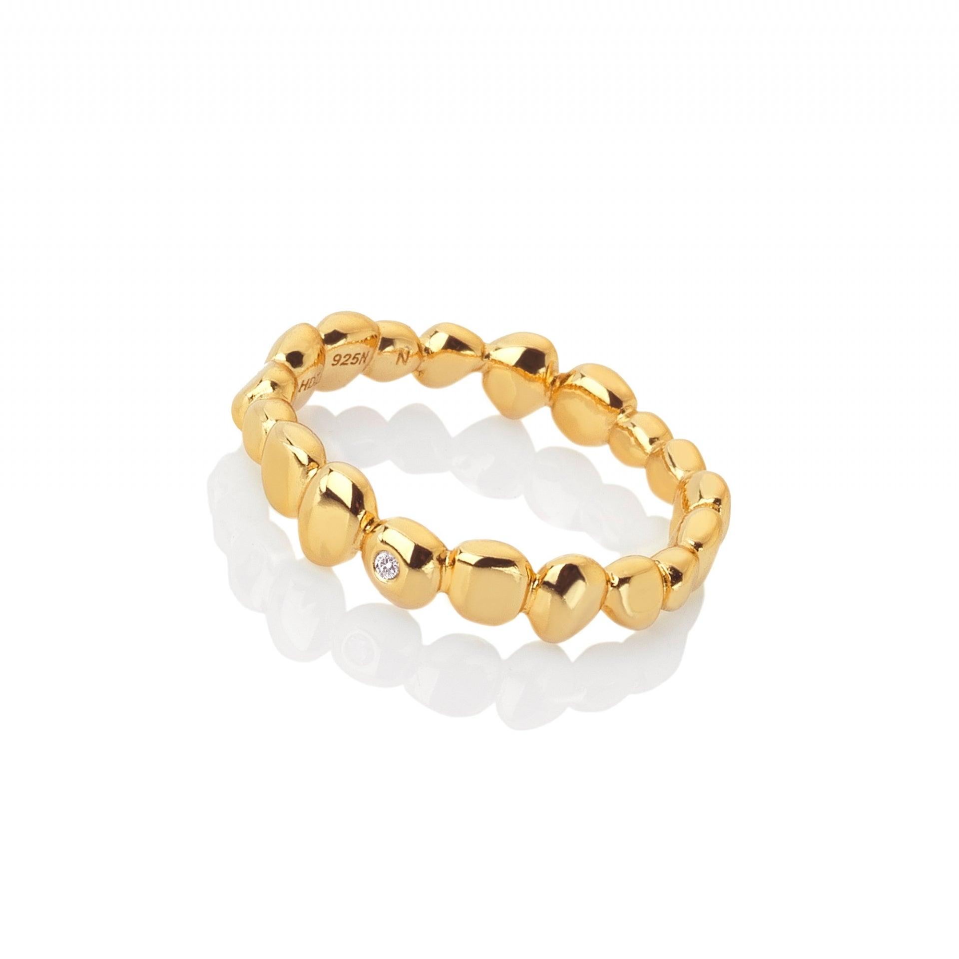 Hot Diamonds x Jac Jossa Beach Pebbles Ring DR225 - Judith Hart Jewellers