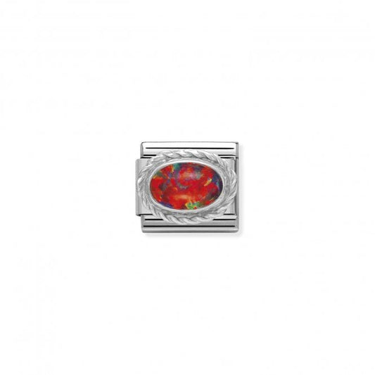 Nomination Classic Silver Red Opal Charm 330503/08